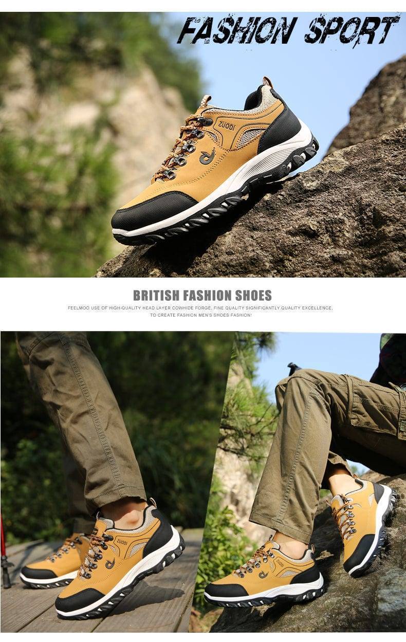 Outdoor Leather Hiking Footwear for Men – Waterproof Design