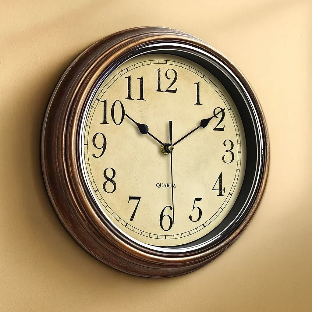 Timeless Elegance Silent Wooden Wall Clock - Classic Design