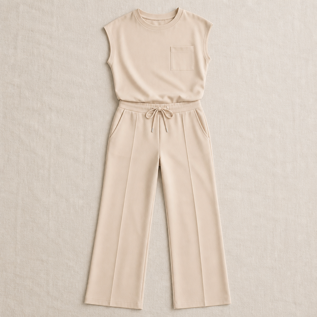 Mirelle™ – Effortless Sleeveless Top & Wide-Leg Pant Set
