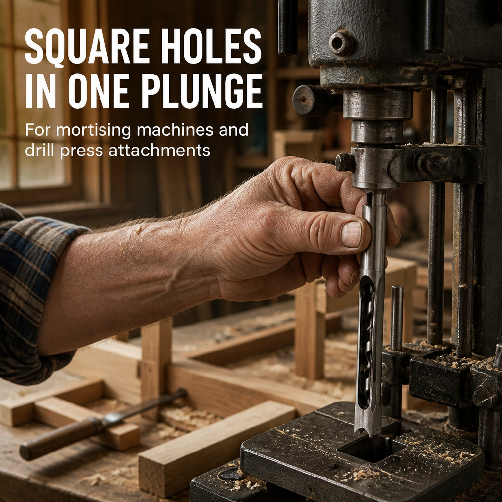 SquareForm™ — Drill Dead-Square Mortise Holes That Lock Tenons Tight