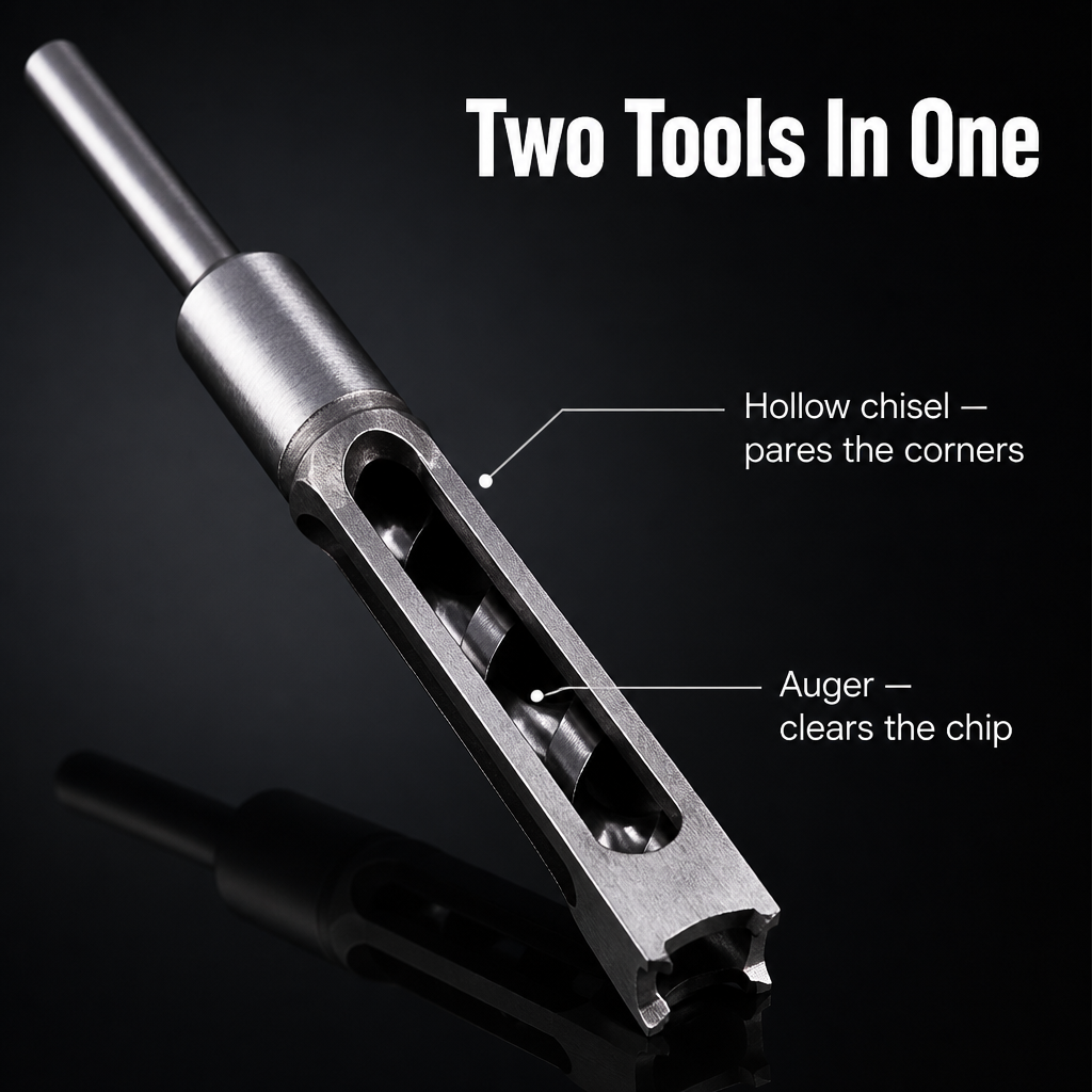 SquareForm™ — Drill Dead-Square Mortise Holes That Lock Tenons Tight