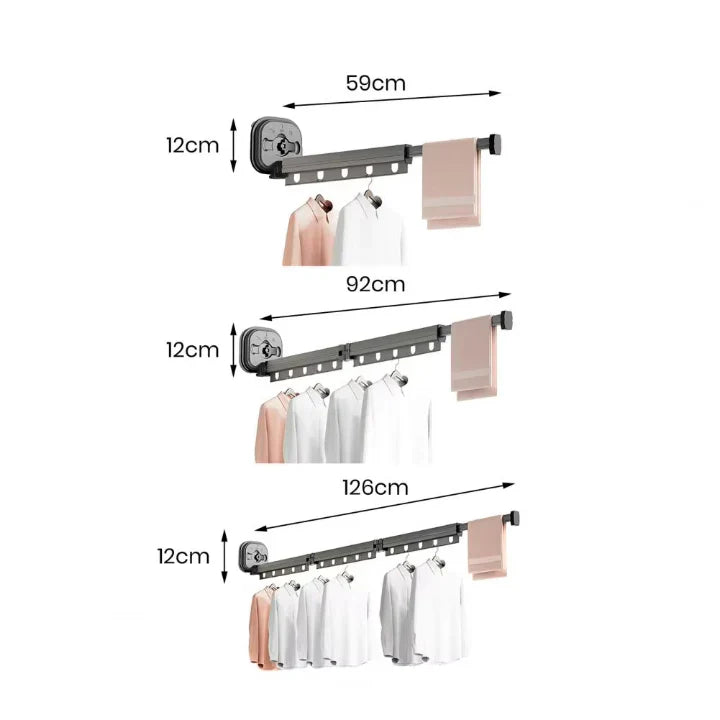 Wall-Mounted Clothes Dryer for Small Spaces - No Drilling Required