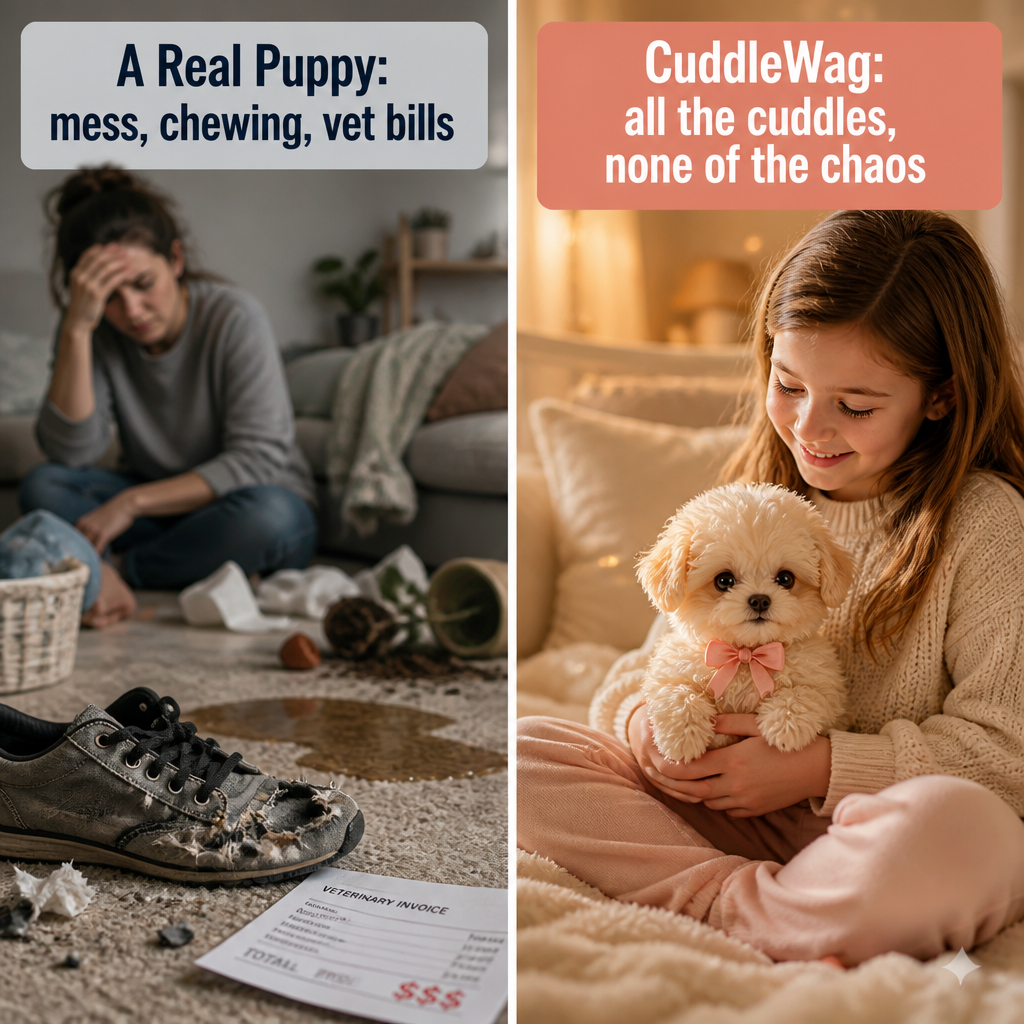 CuddleWag™ — Give Your Kid the Puppy They Keep Begging For, No Mess