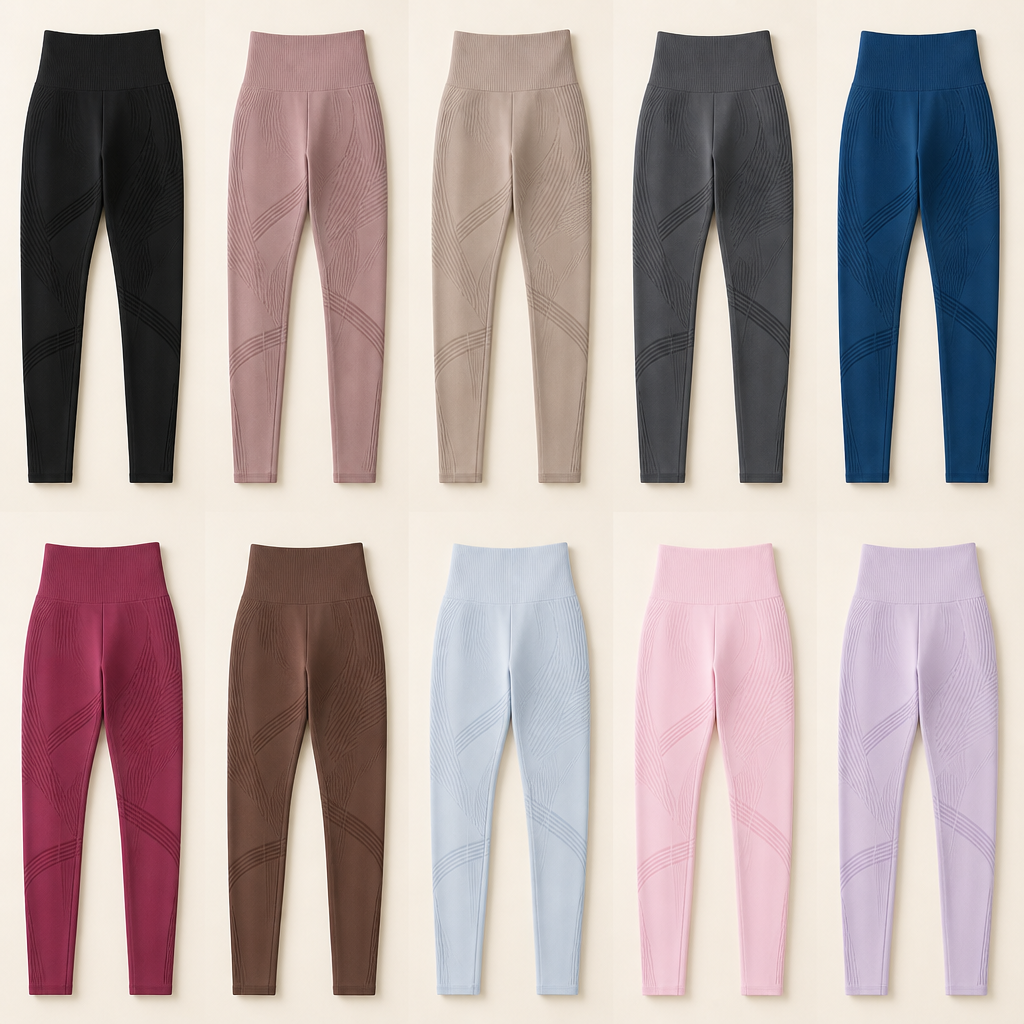 VelouraTone™ – High-Waist Seamless Sculpting Leggings with Lifting Contour Seams