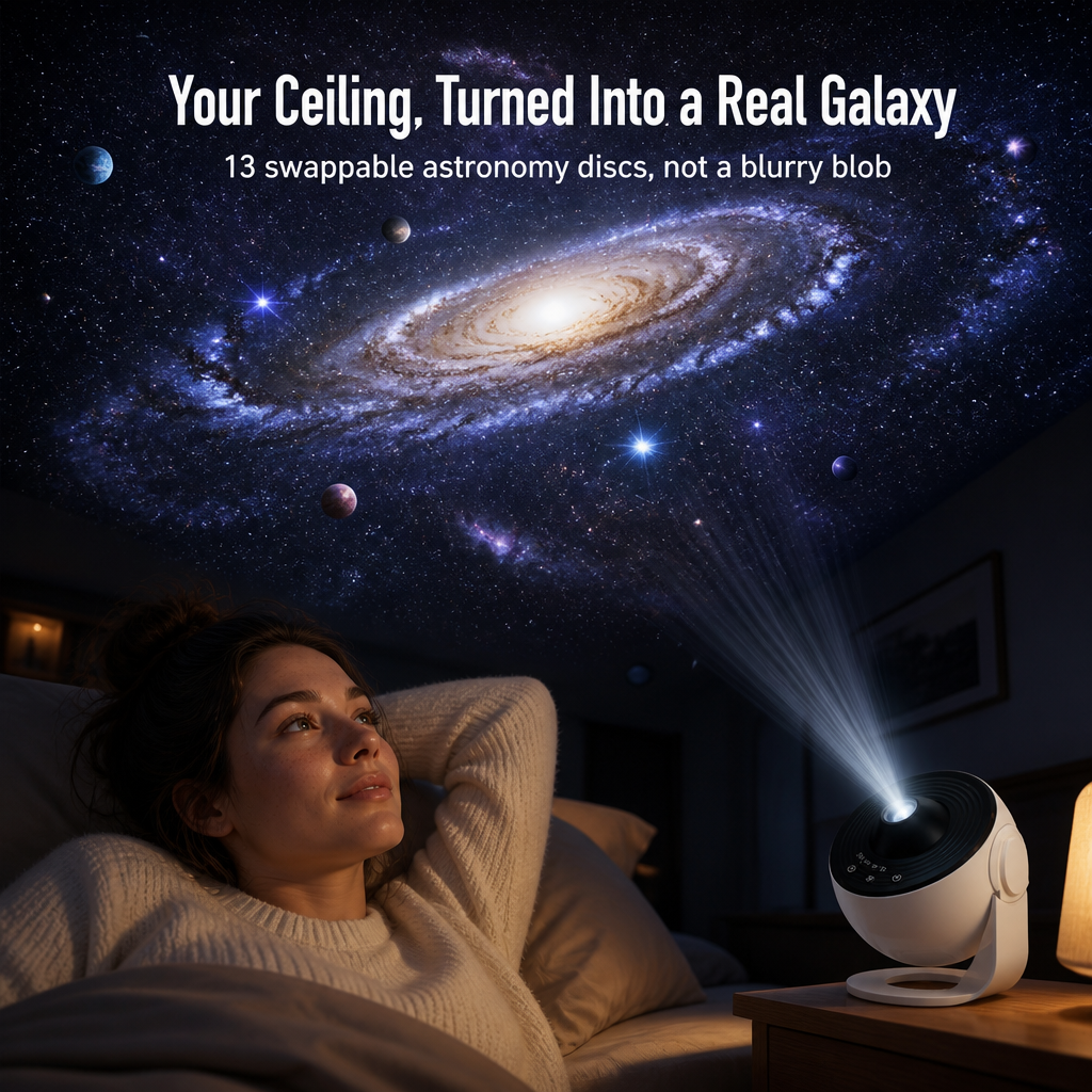 CelestiWave™ — Turn Any Room Into a Planetarium With 13 Real Galaxy Discs