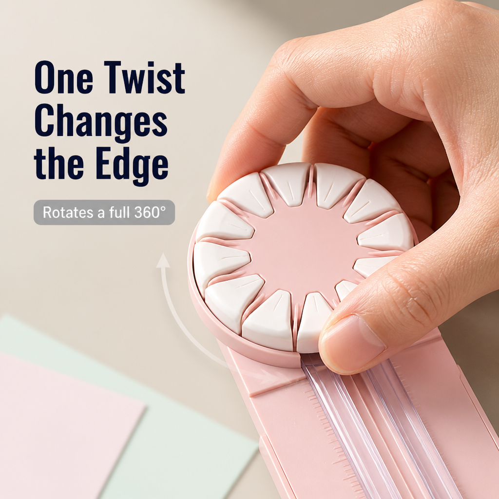 CraftEdge™ — Swap 12 Decorative Edges in One Twist, No More Crooked Cuts