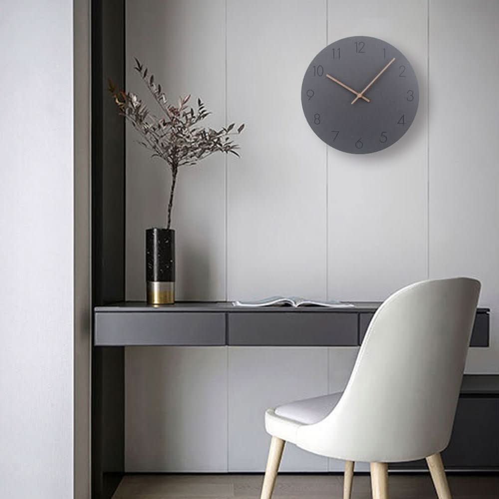 Modern Interior Wall Clock in Natural Wood – Nordic Silent Design