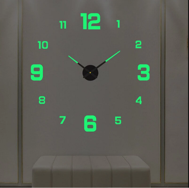 Modern Wall Clock Featuring 3D Raised Numbers Design