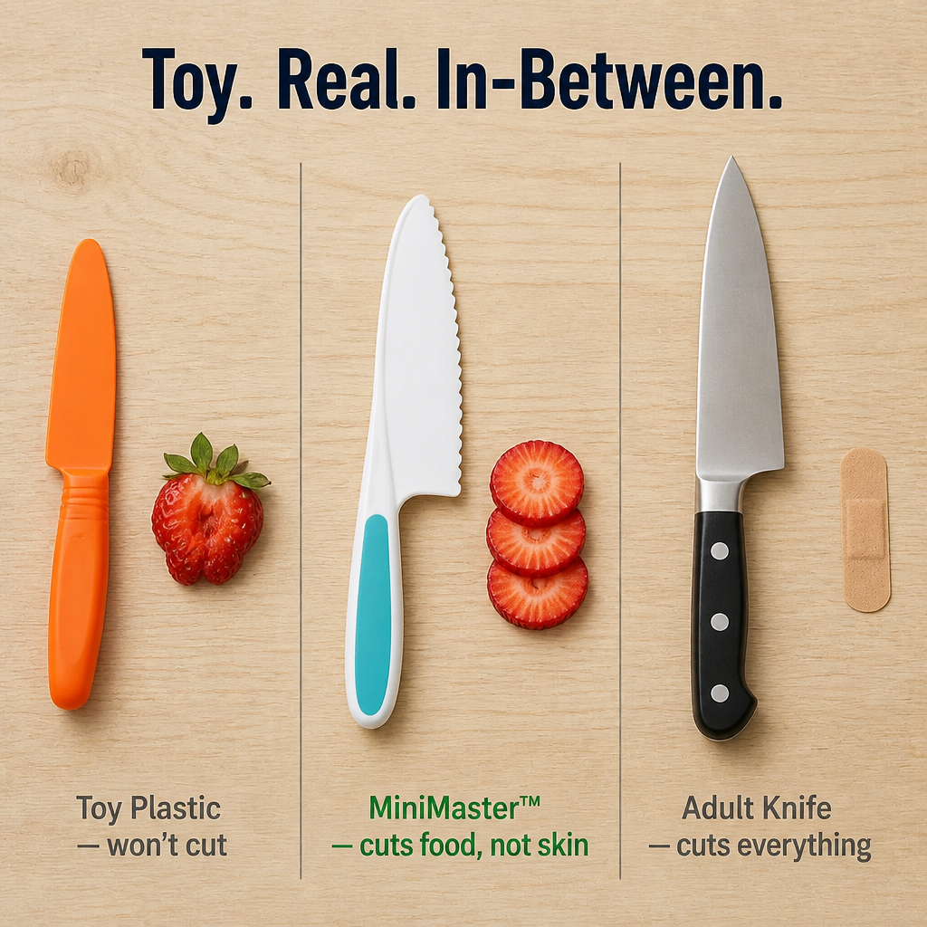 MiniMaster™ — Hand Your Kid a Real Knife Without the Bandaids