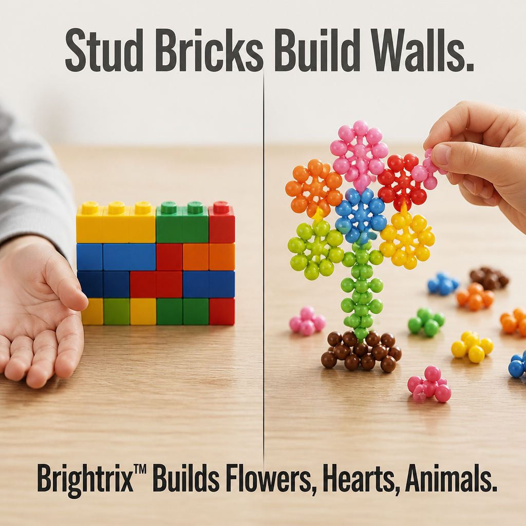 Brightrix™ Connectors — Snap Together Hours of Screen-Free, Creative Play
