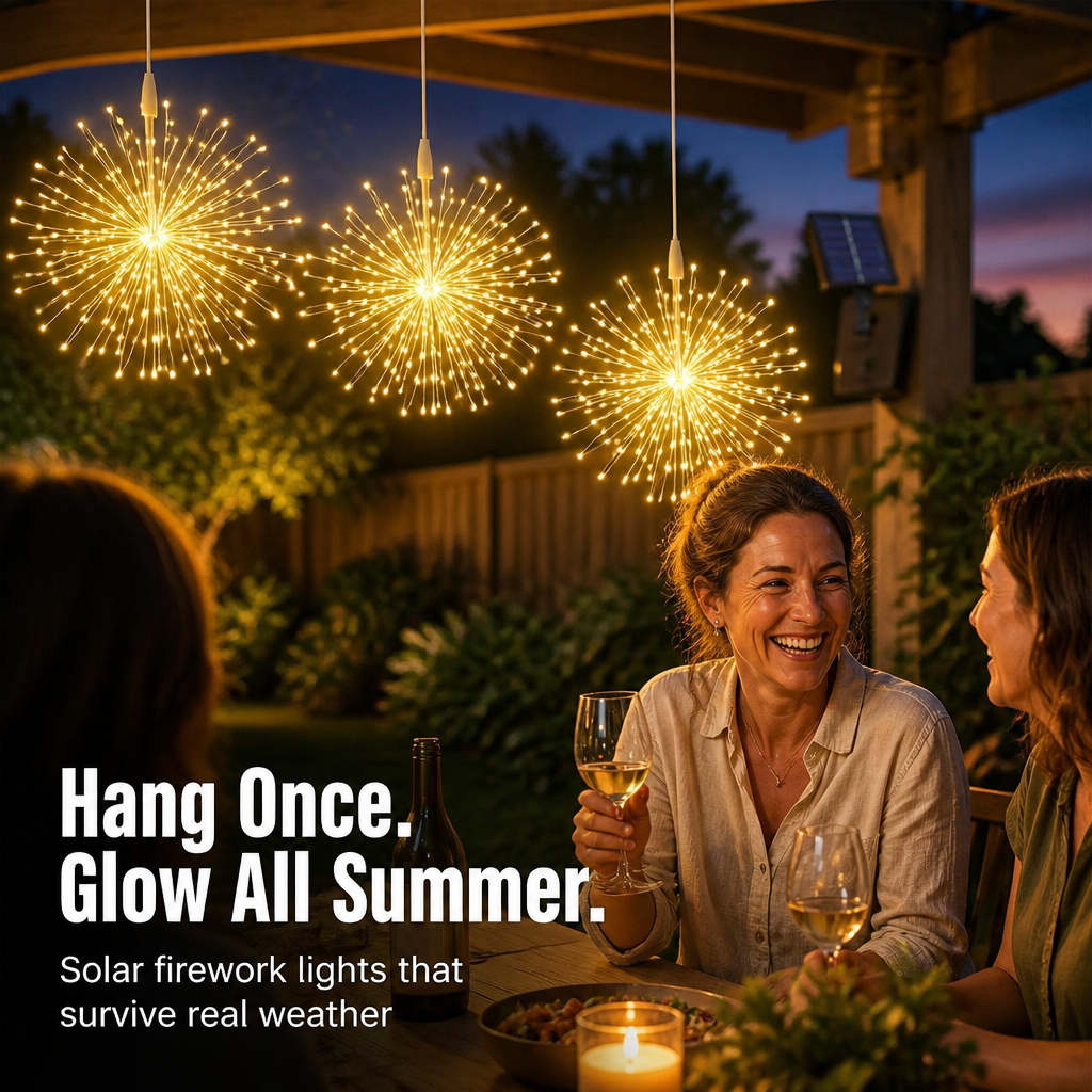 LumaSpark™ — Hang Firework Glow That Powers Itself and Lasts Until Sunrise