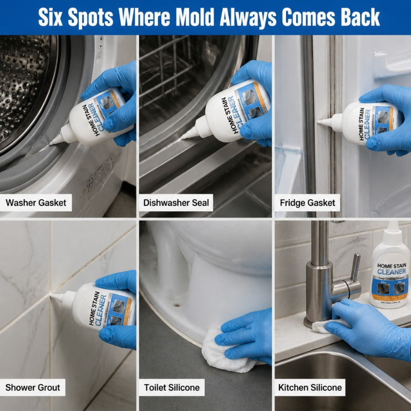 MiraClear™ Gel — Erase Black Gasket Mold & Grout Stains Without Scrubbing
