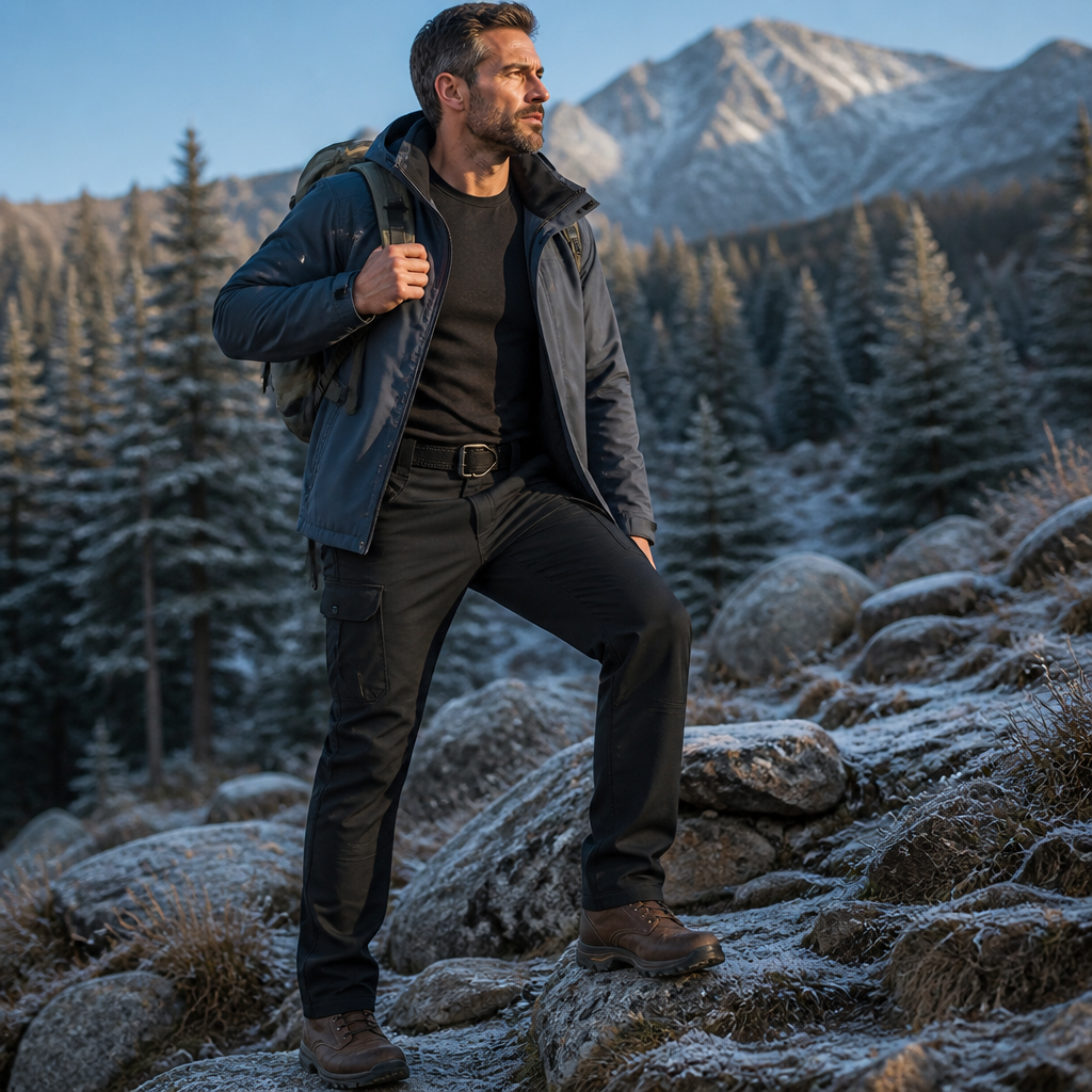ArcticFlex™ – Waterproof Softshell Winter Cargo Pants with Fleece Lining