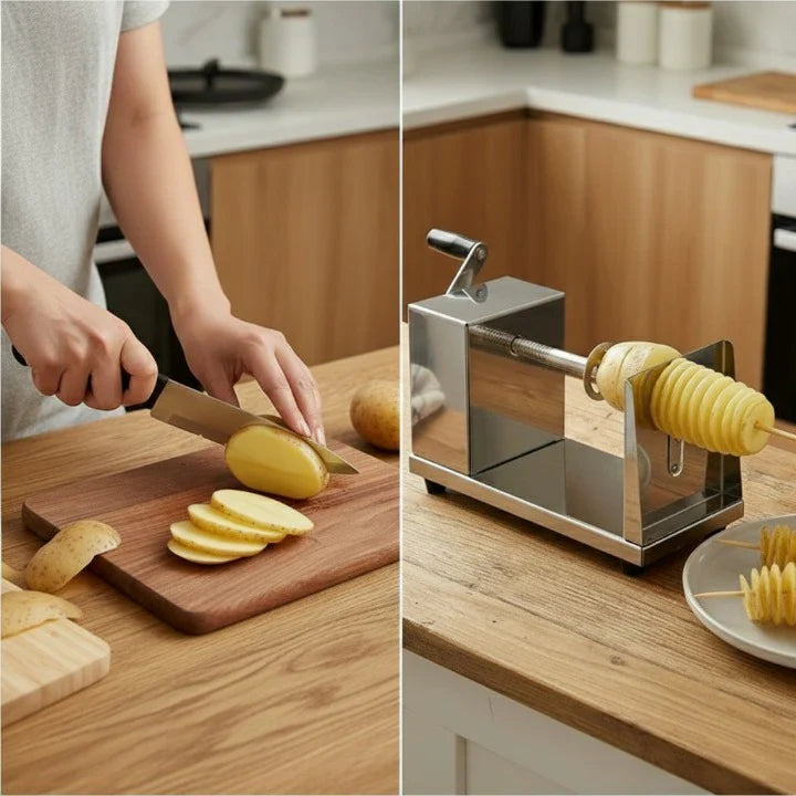 Stainless Steel Spiral Cutter for Uniform Spiral Shapes