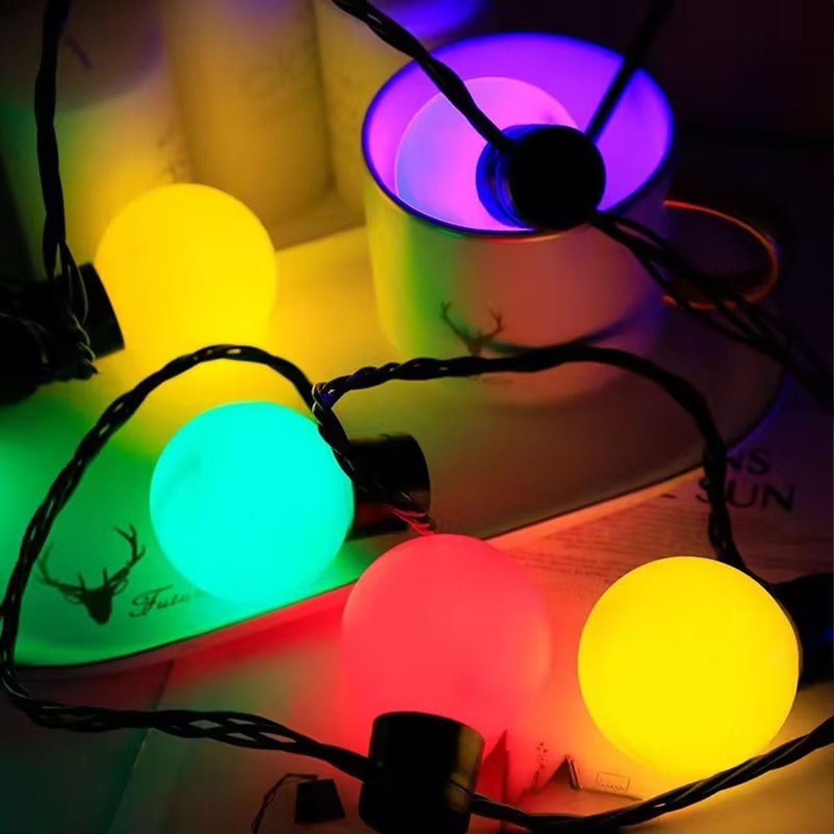 Waterproof LED Globe String Lights for Outdoor Camping - Multi-Power