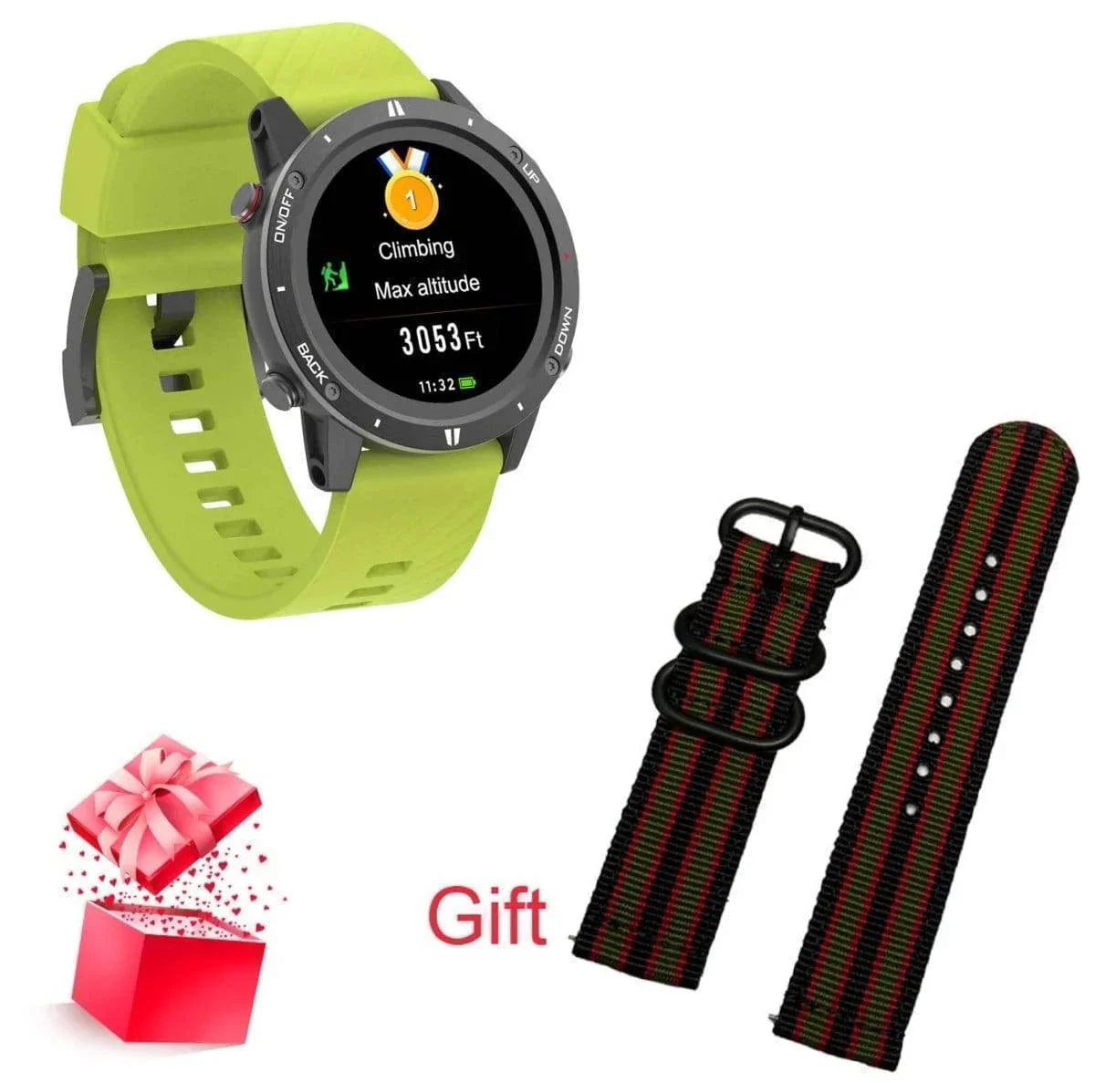 Smartwatch for Adults with GPS, Heart Rate Monitor, and Altimeter