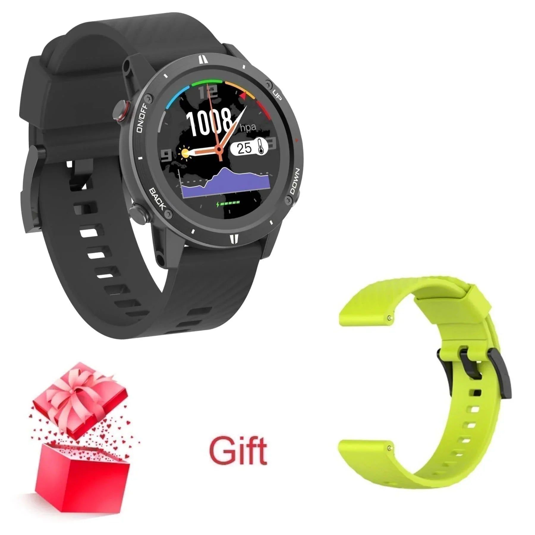 Smartwatch for Adults with GPS, Heart Rate Monitor, and Altimeter