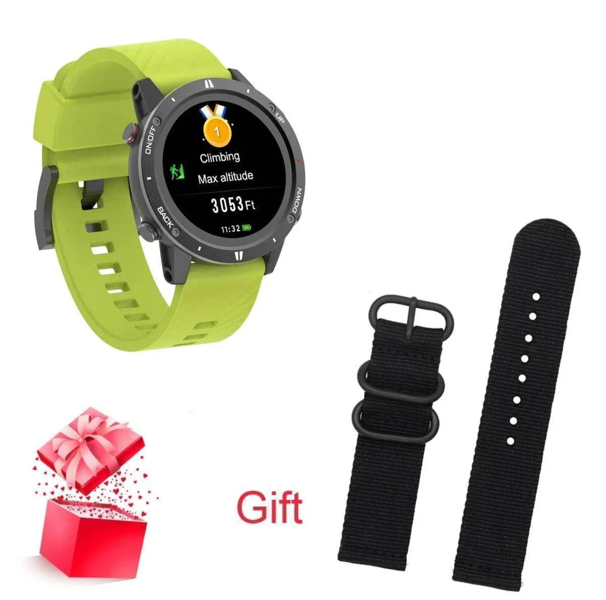 Smartwatch for Adults with GPS, Heart Rate Monitor, and Altimeter