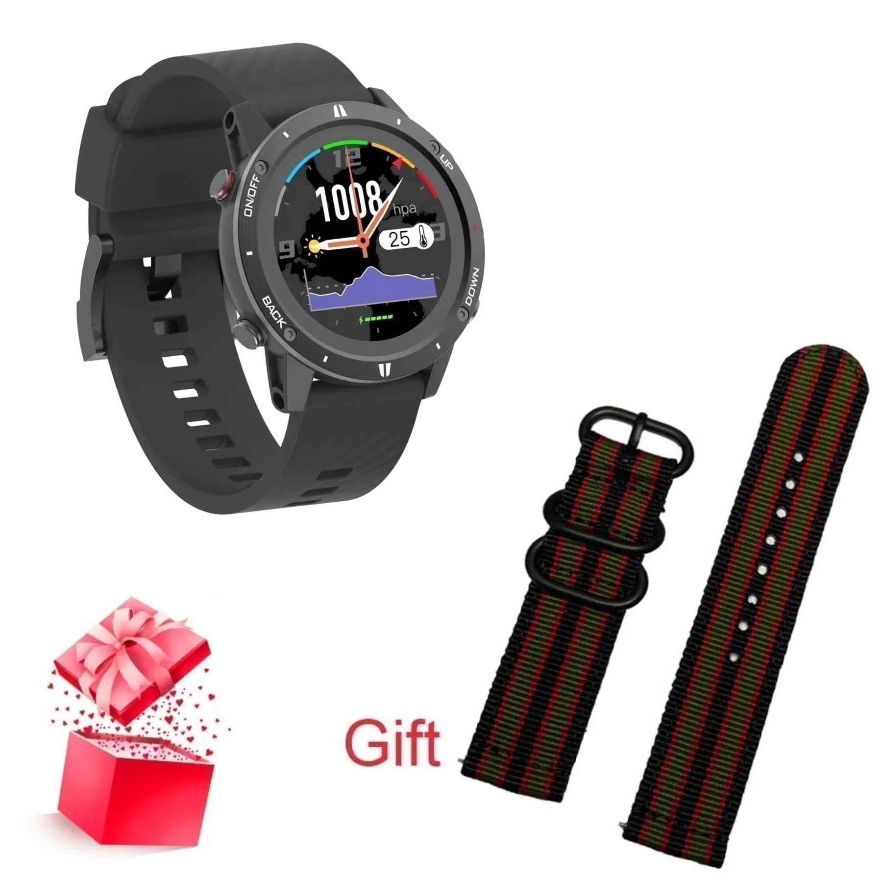 Smartwatch for Adults with GPS, Heart Rate Monitor, and Altimeter