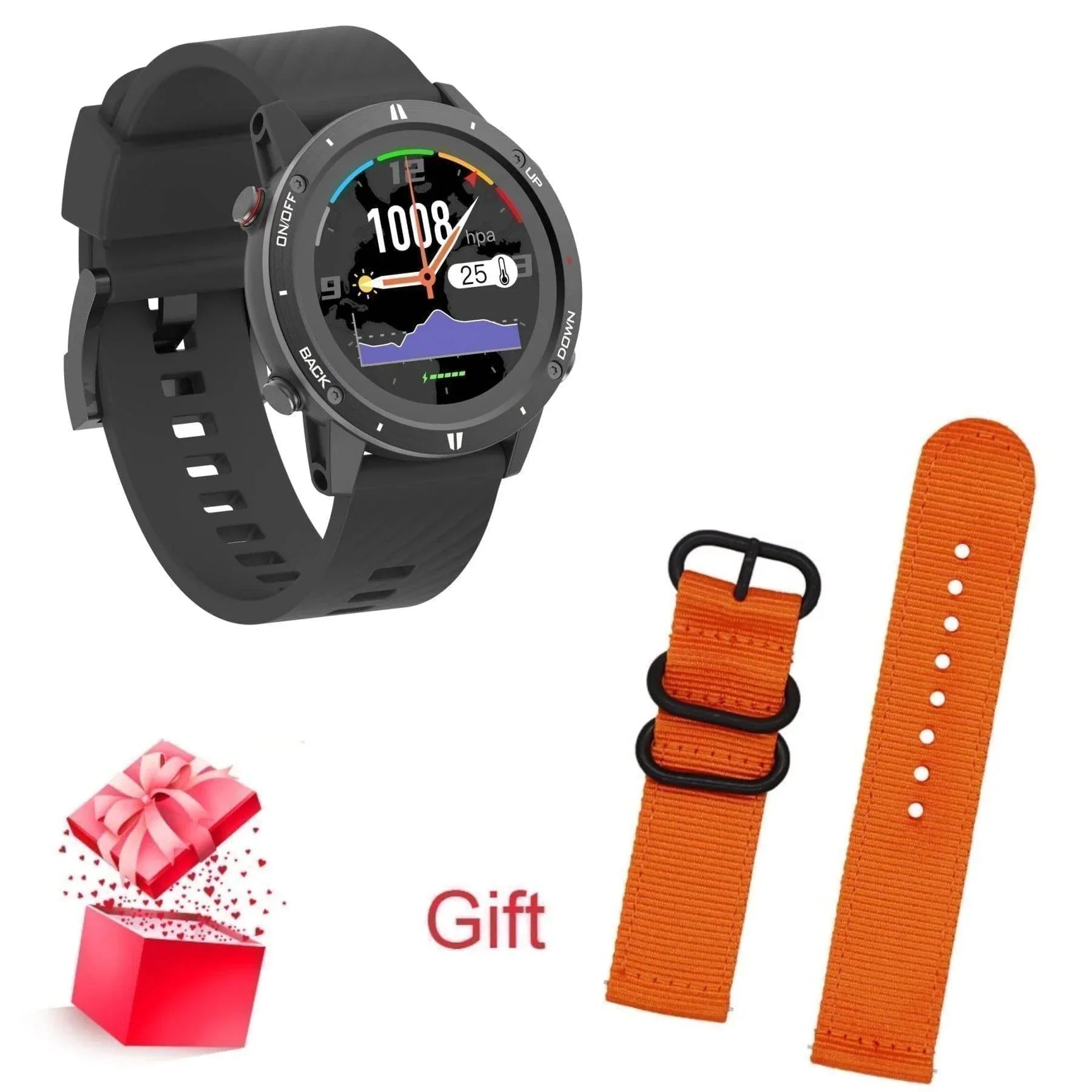 Smartwatch for Adults with GPS, Heart Rate Monitor, and Altimeter
