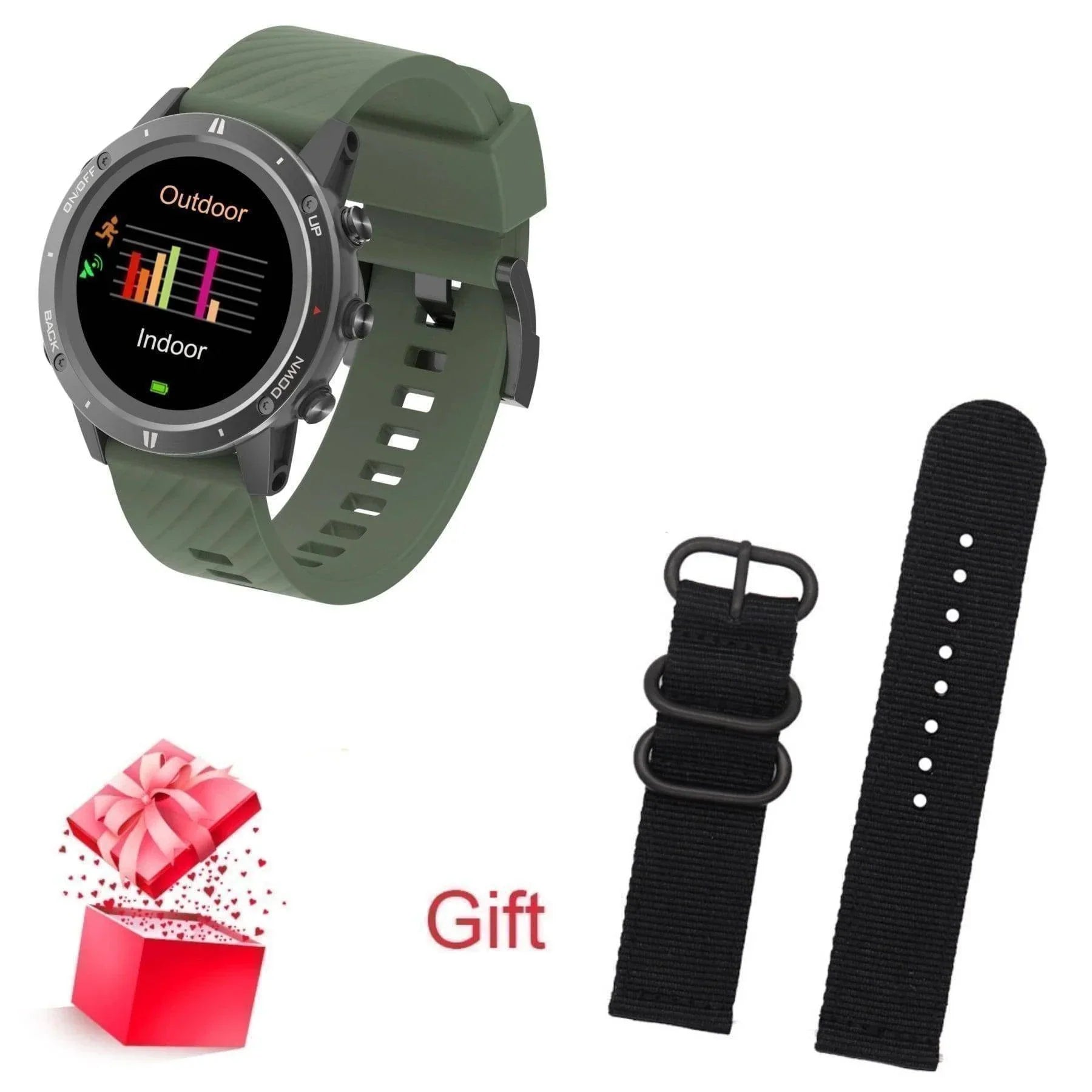 Smartwatch for Adults with GPS, Heart Rate Monitor, and Altimeter