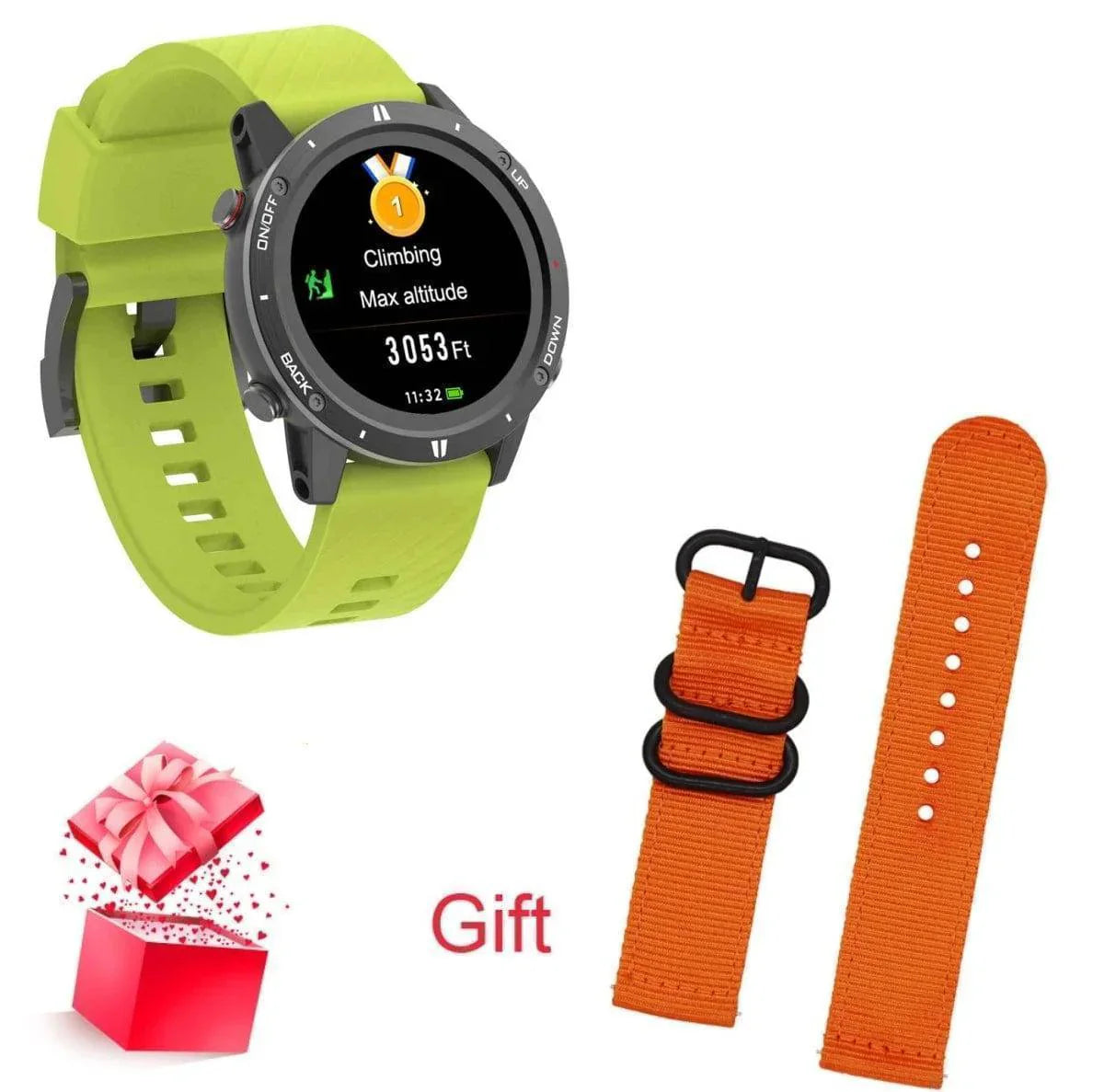 Smartwatch for Adults with GPS, Heart Rate Monitor, and Altimeter
