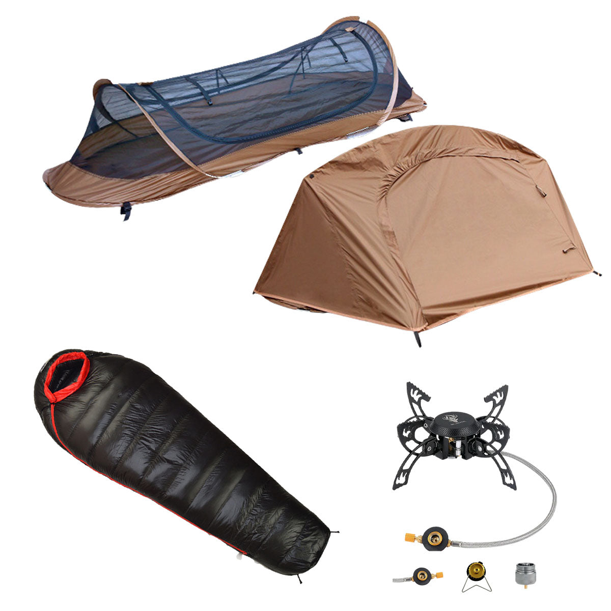 Camping and Hiking Gear Set for Outdoor Survival