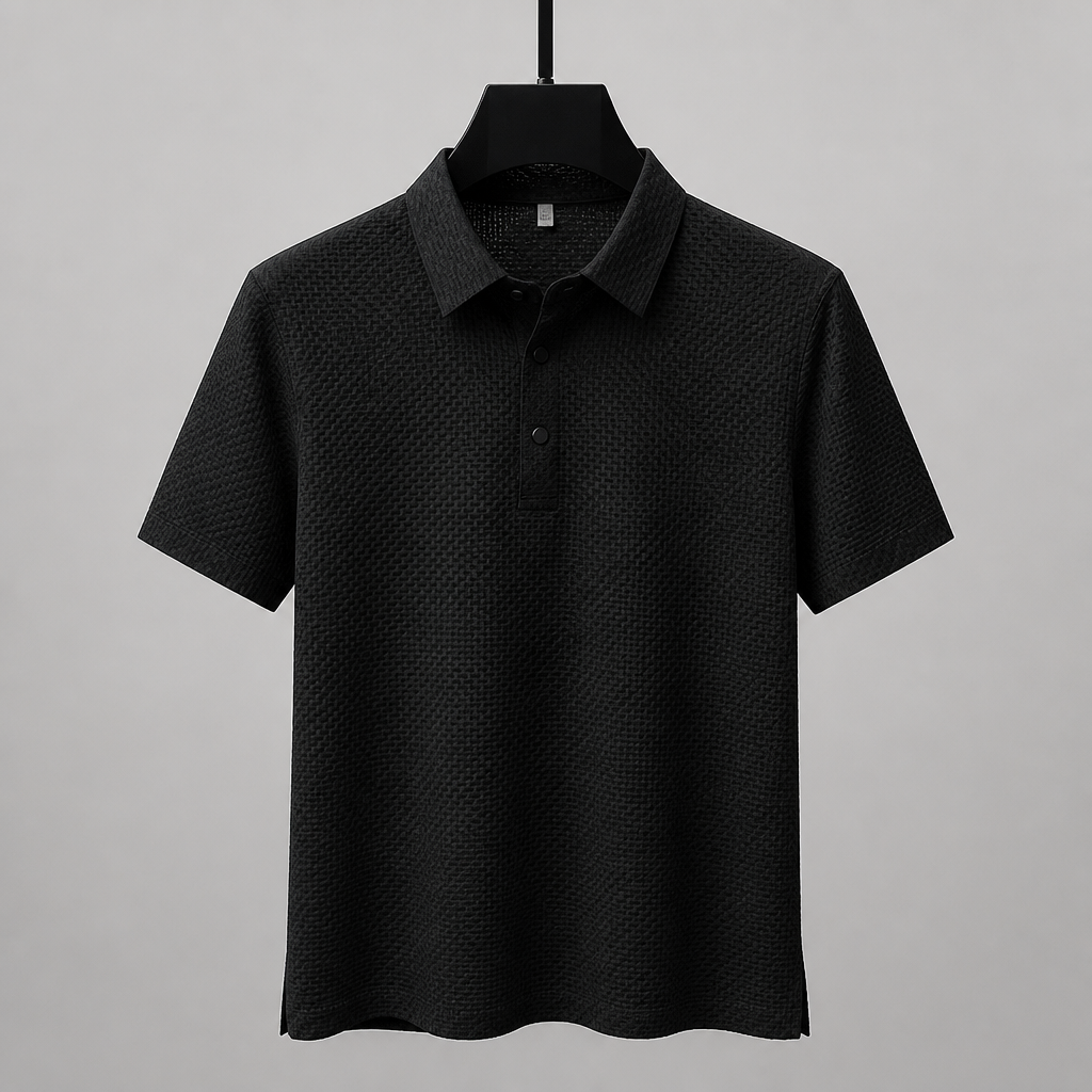 VentraBreeze™ – Cooling Textured Knit Polo with Snap-Button Placket