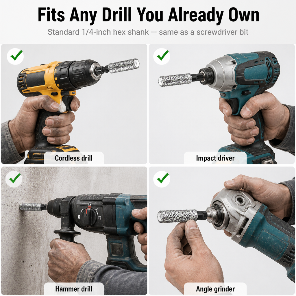 TriumphEdge™ — Drill Clean Holes in Tile, Marble & Glass Without Water