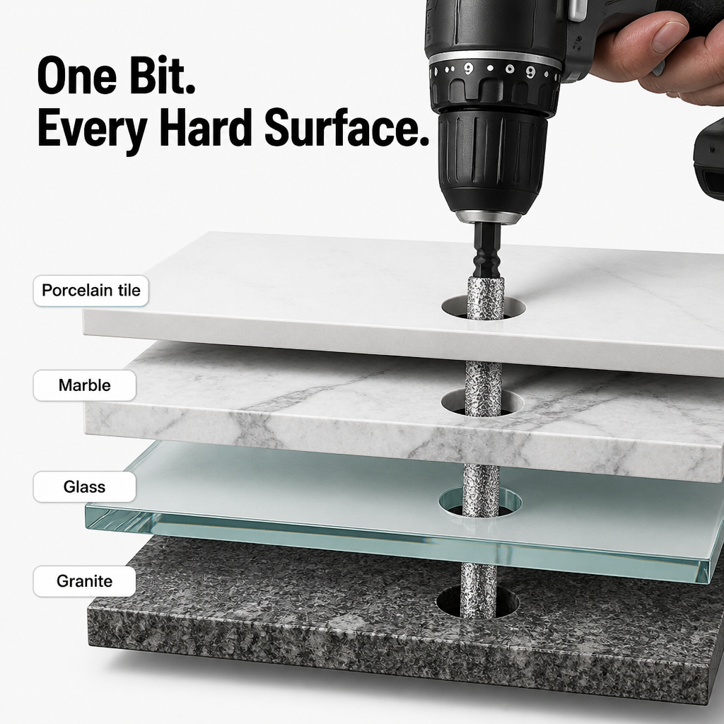TriumphEdge™ — Drill Clean Holes in Tile, Marble & Glass Without Water