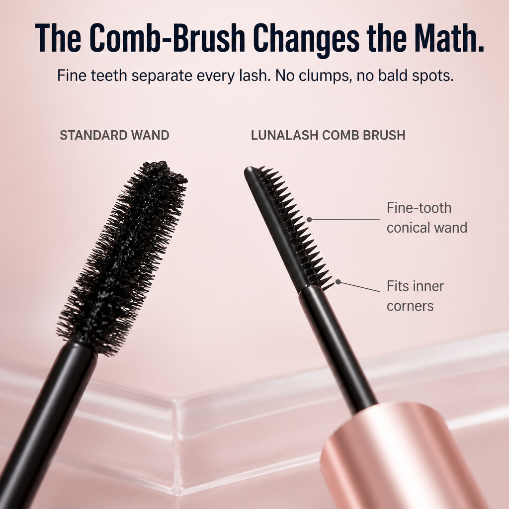 LunaLash™ — Comb Through Sparse Lashes for Falsie-Style Length & Curl
