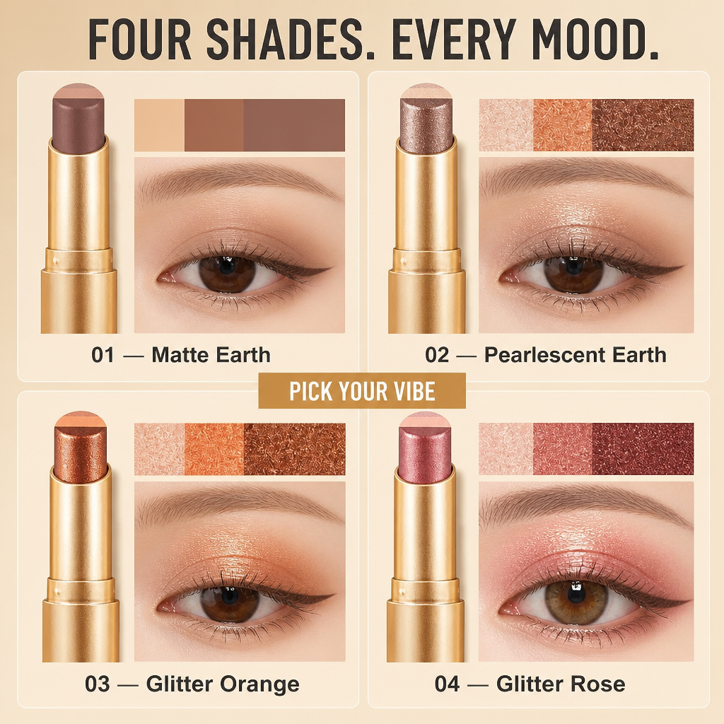 LushAura™ — Swipe a Pro 3-Shade Eye Look in Under 30 Seconds