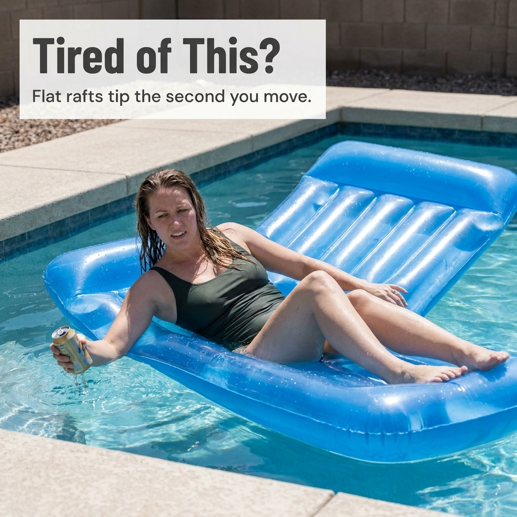 AquaBreeze™ — Sit Upright, Float Steady & Chat Without Soaking Your Hair