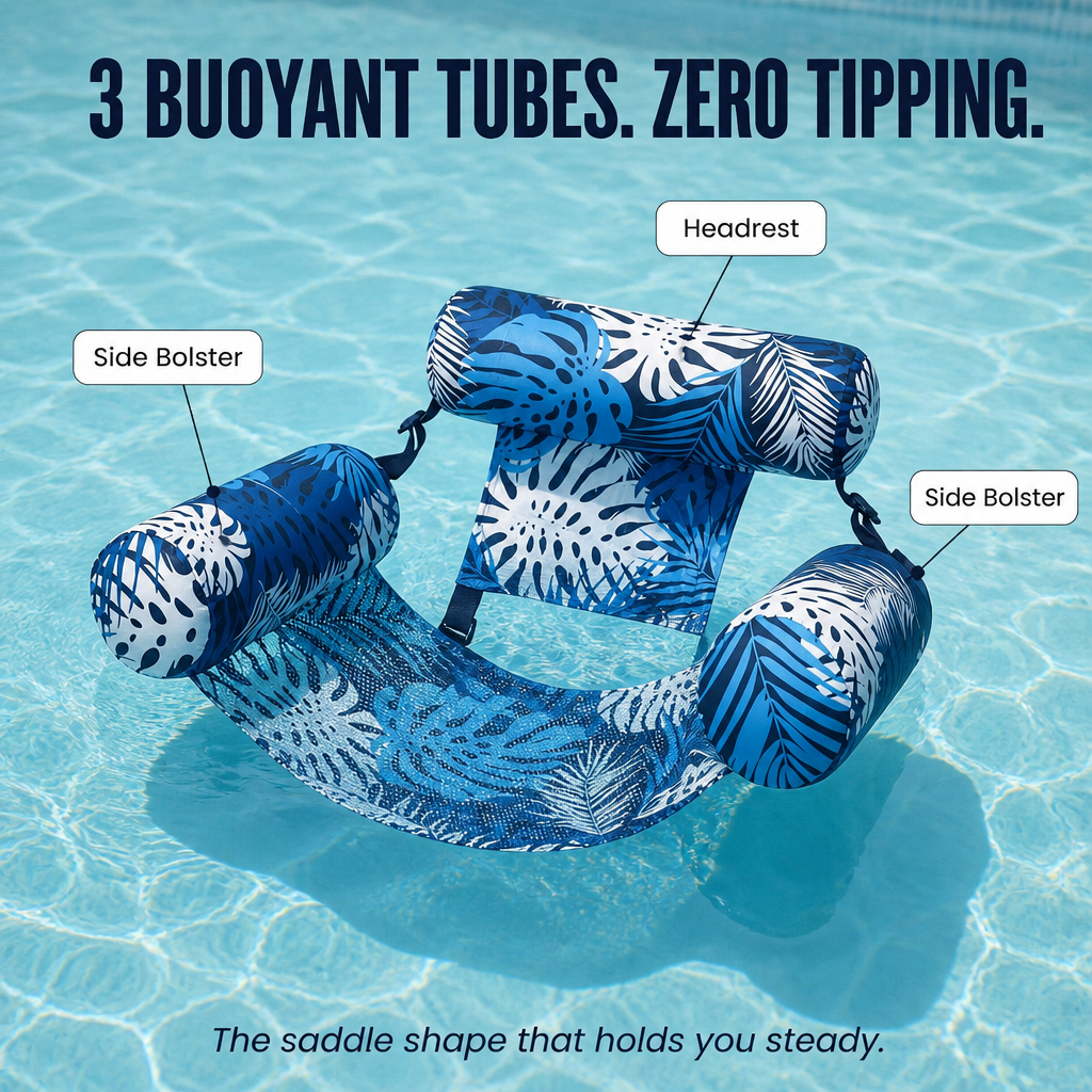 AquaBreeze™ — Sit Upright, Float Steady & Chat Without Soaking Your Hair