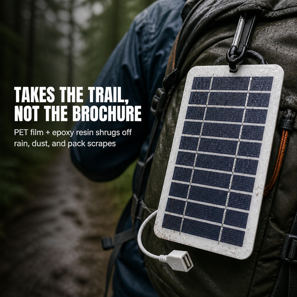 SolaraFlex™ — Clip On Your Pack, Top Off Power Banks While You Hike