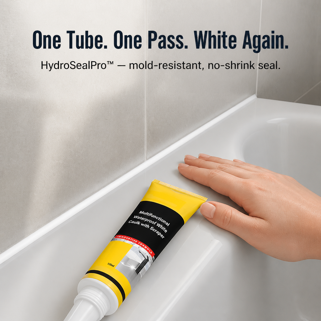 HydroSealPro™ — Seal Cracks, Block Mold, and Make Tired Caulk Look New