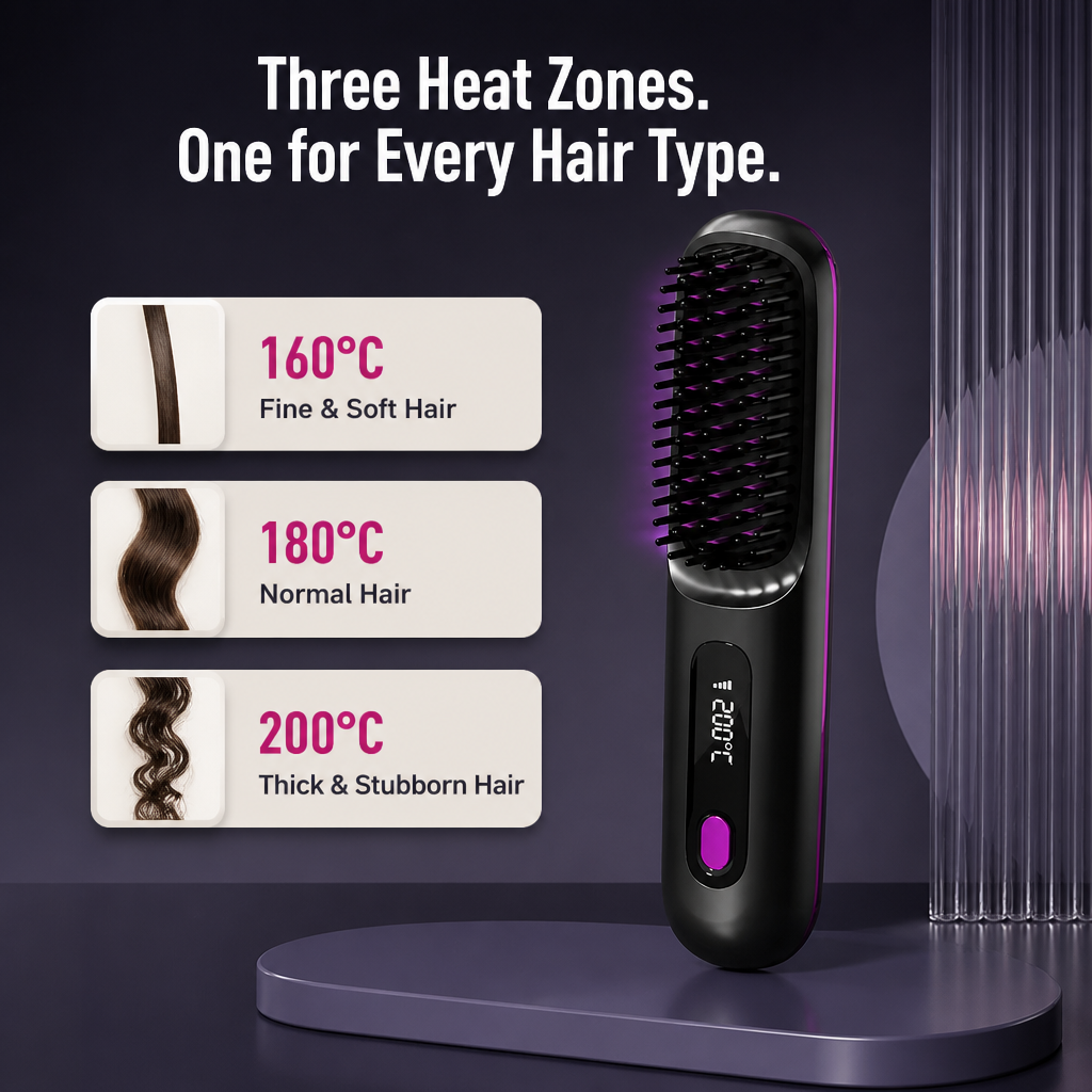 CordMaster™ — Smooth Mid-Day Frizz Anywhere, No Outlet or Cord Required