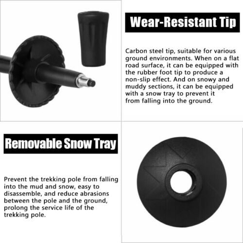 Pair of Adjustable Trekking Poles with Anti-Shock Feature