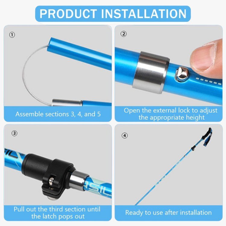 Outdoor Trekking Poles with Ergonomic Design