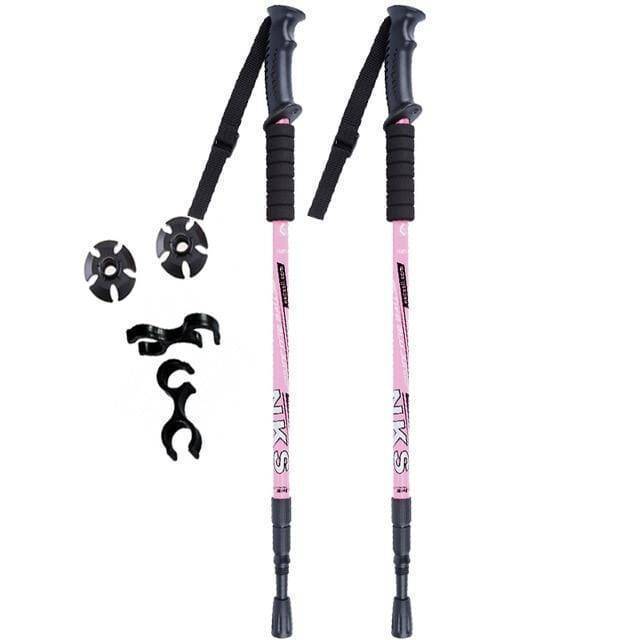 2-Pack Trekking and Hiking Poles with Shock Absorption