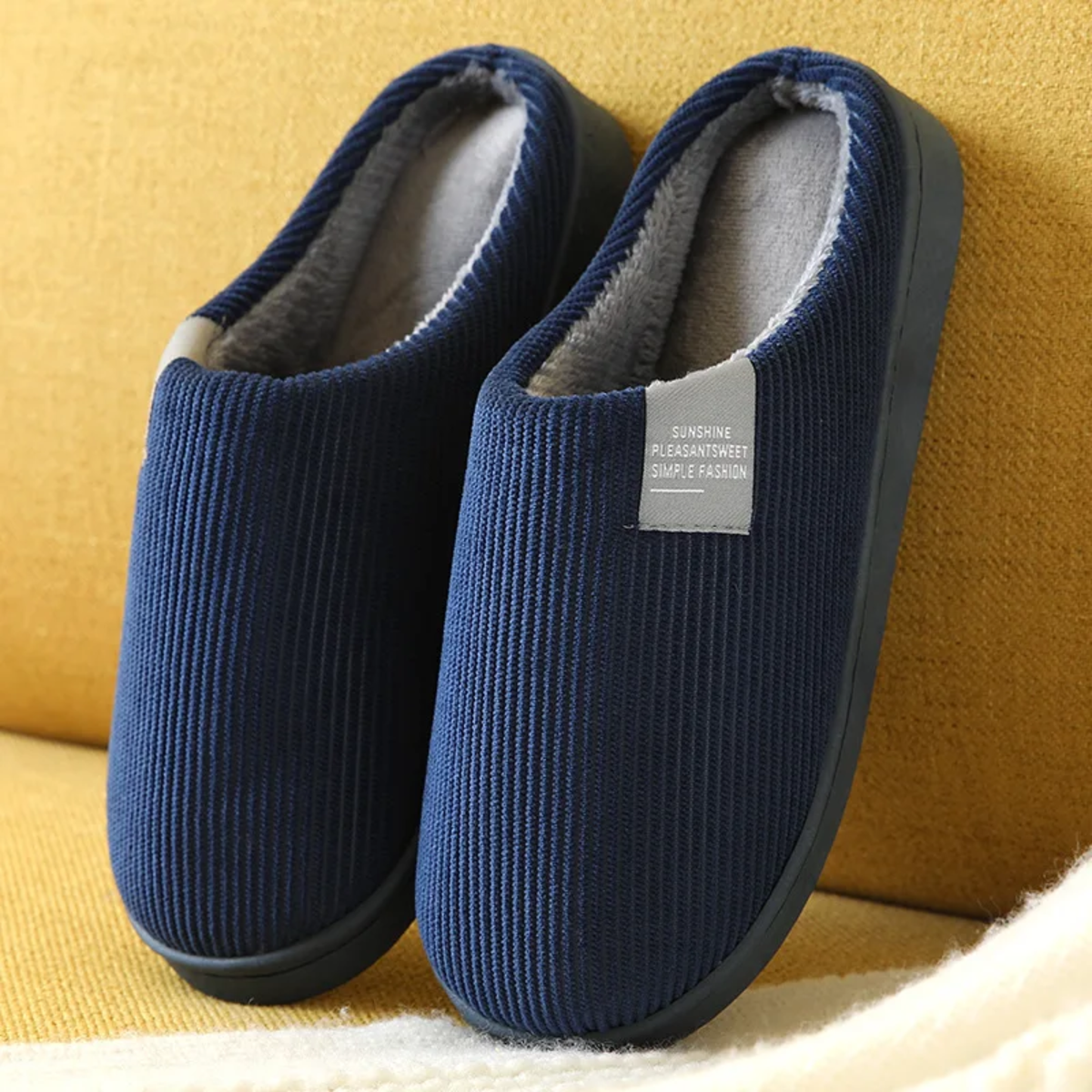 Cozy Slippers in Amber - Experience Embracing Warmth for Cold Days