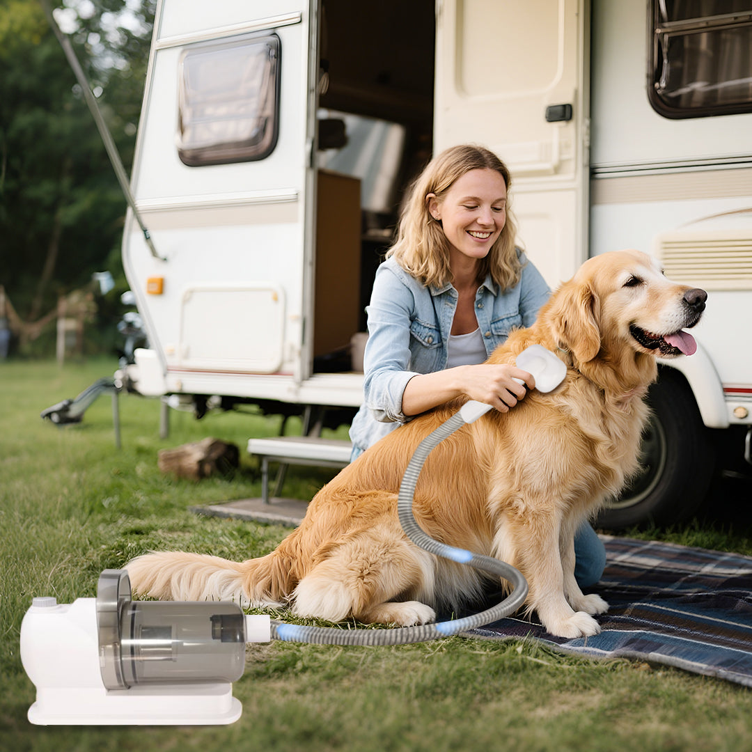 Vacuum Grooming Set for Pets with Silent Suction Feature
