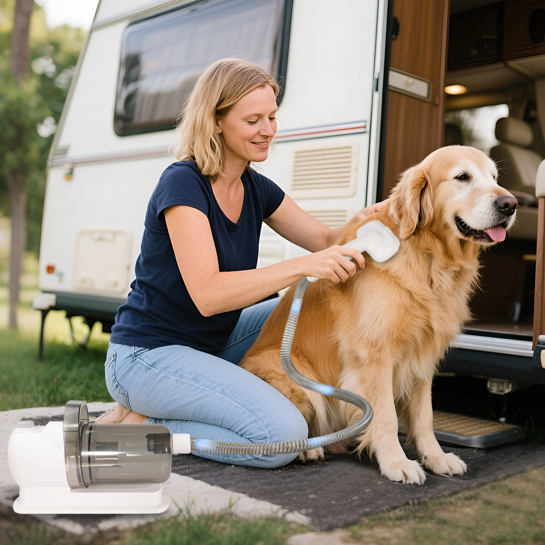 Vacuum Grooming Set for Pets with Silent Suction Feature