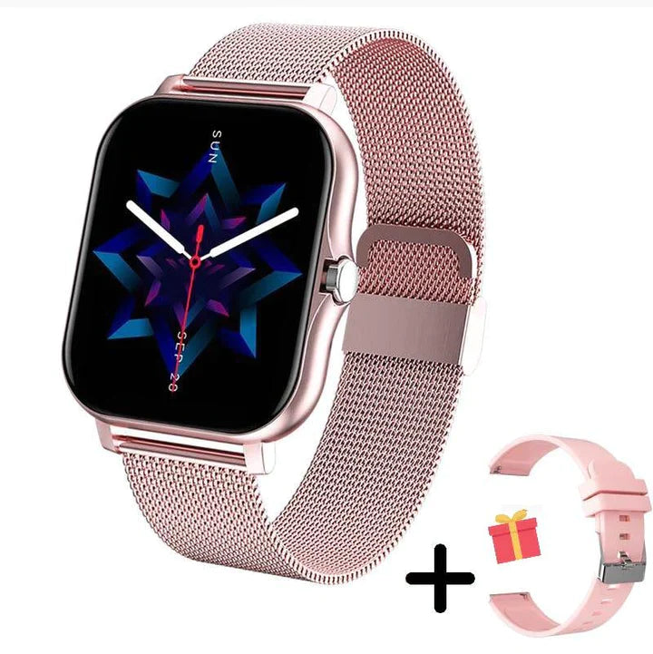 Stylish Women's Smartwatch – Complete Health Monitoring & Extended Battery