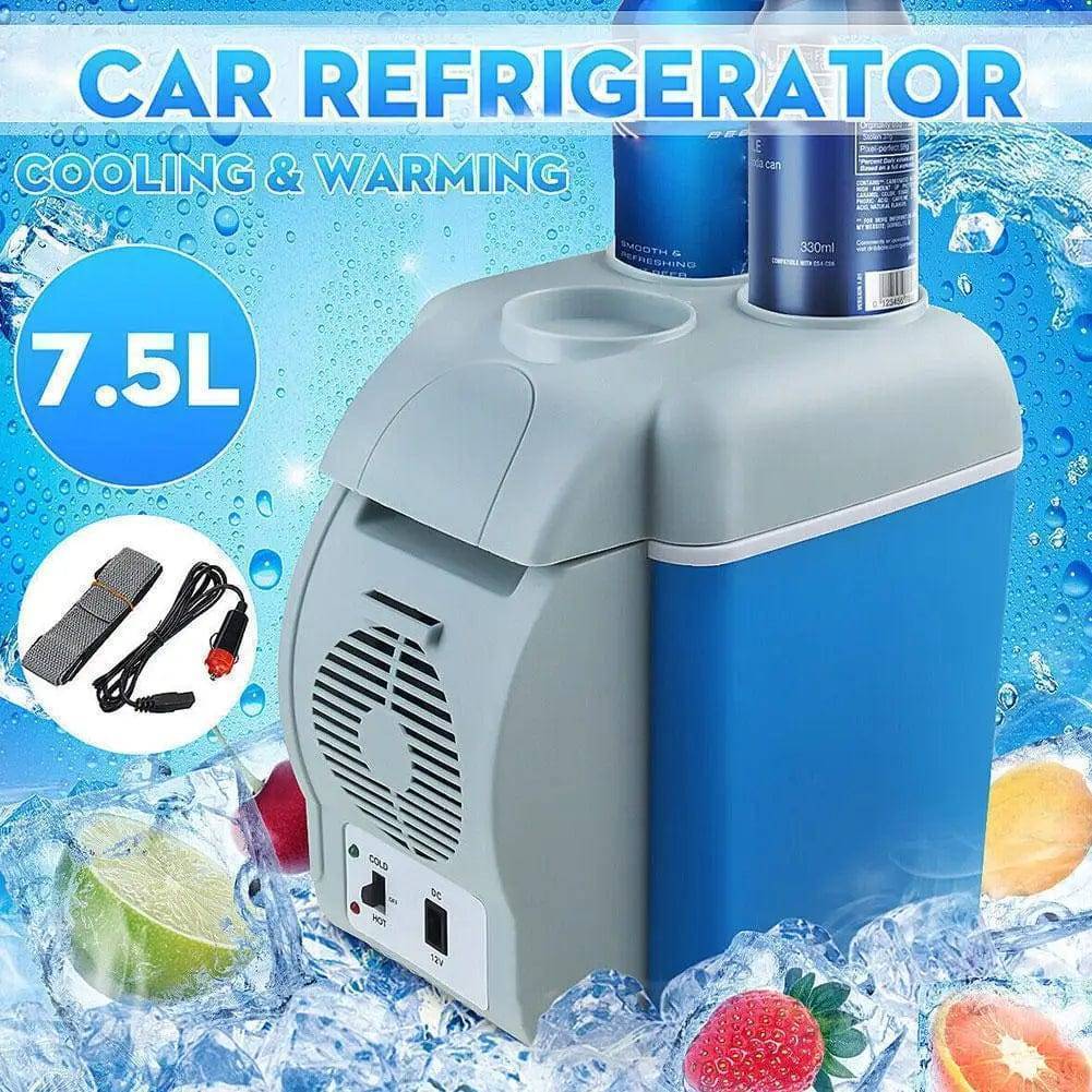 Compact 7.5L Car Fridge and Heater for On-the-Go Use