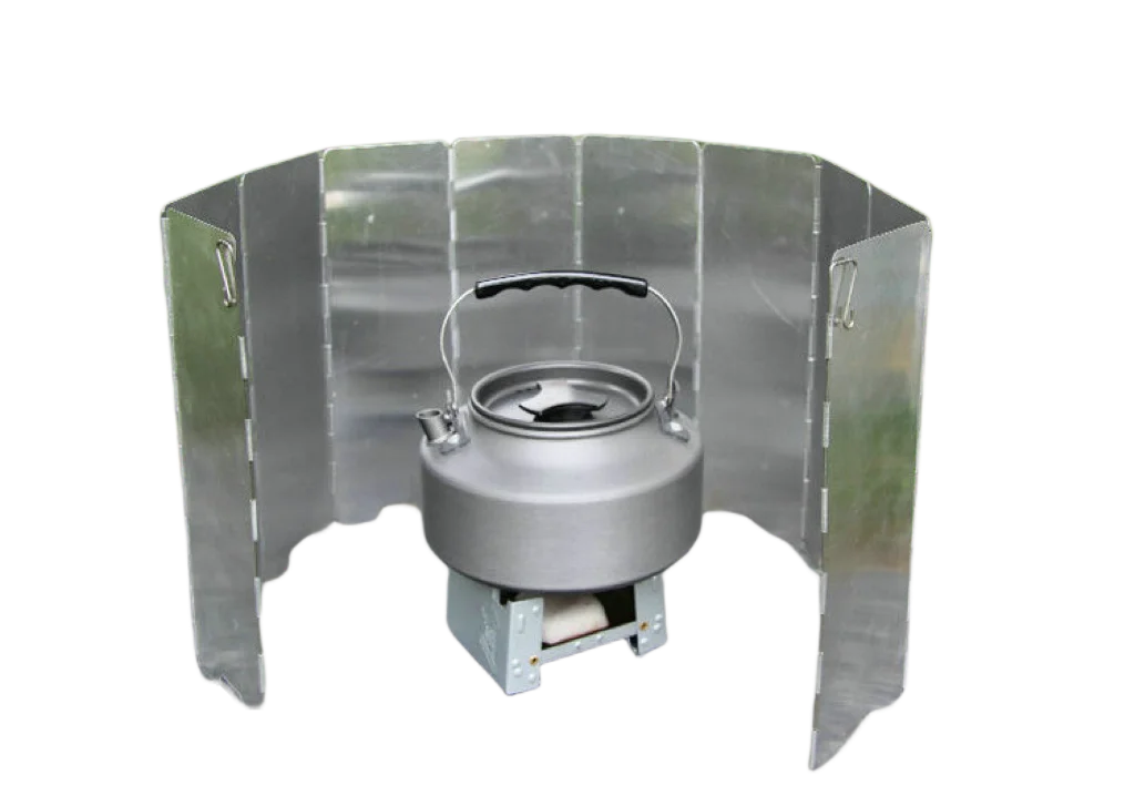 Windscreen for Outdoor Cooking on Portable Camping Stove