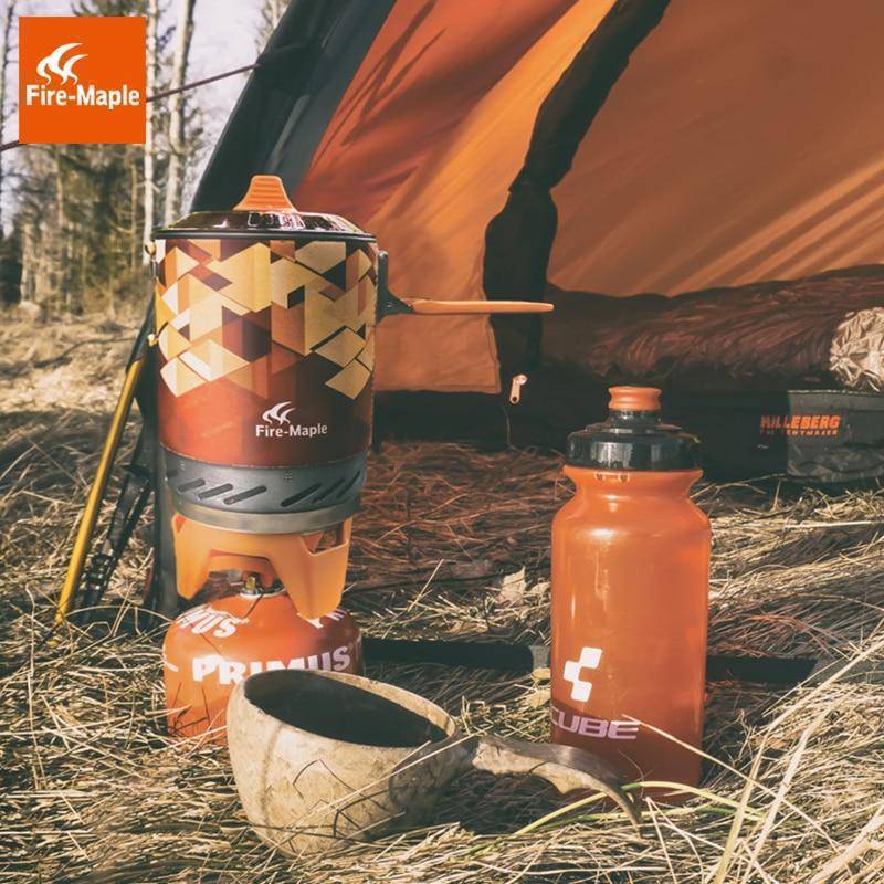 Camping Stove for Outdoor Use with Heat Exchange Pot