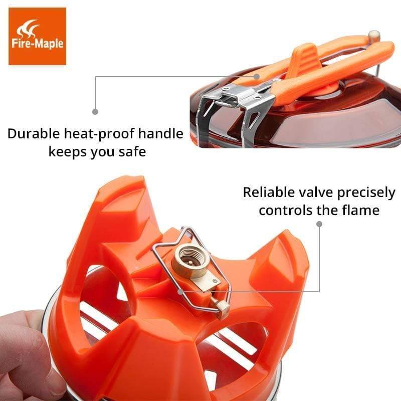 Camping Stove for Outdoor Use with Heat Exchange Pot