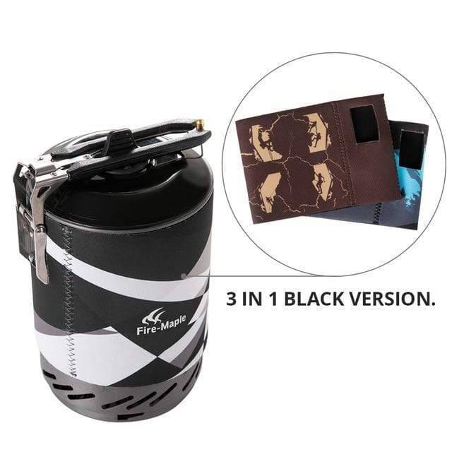 Camping Stove for Outdoor Use with Heat Exchange Pot