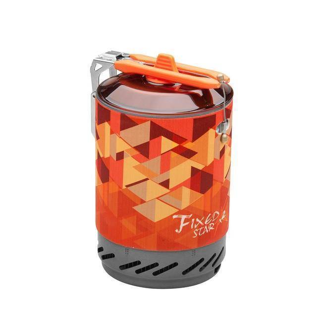 Camping Stove for Outdoor Use with Heat Exchange Pot